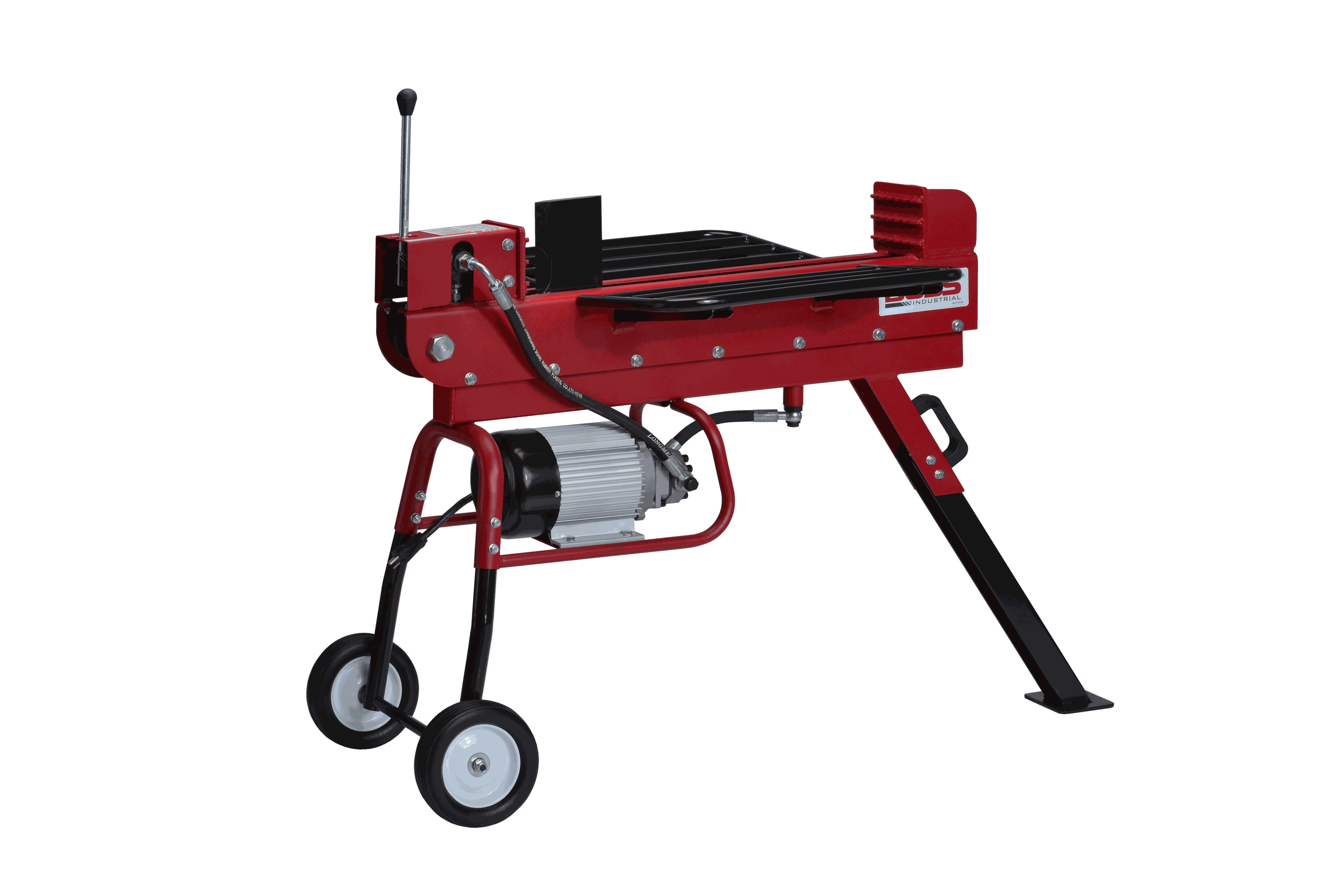Boss Industrial 10 Ton Electric Log Splitter with 2.5 hp Motor, Portable and Durable.