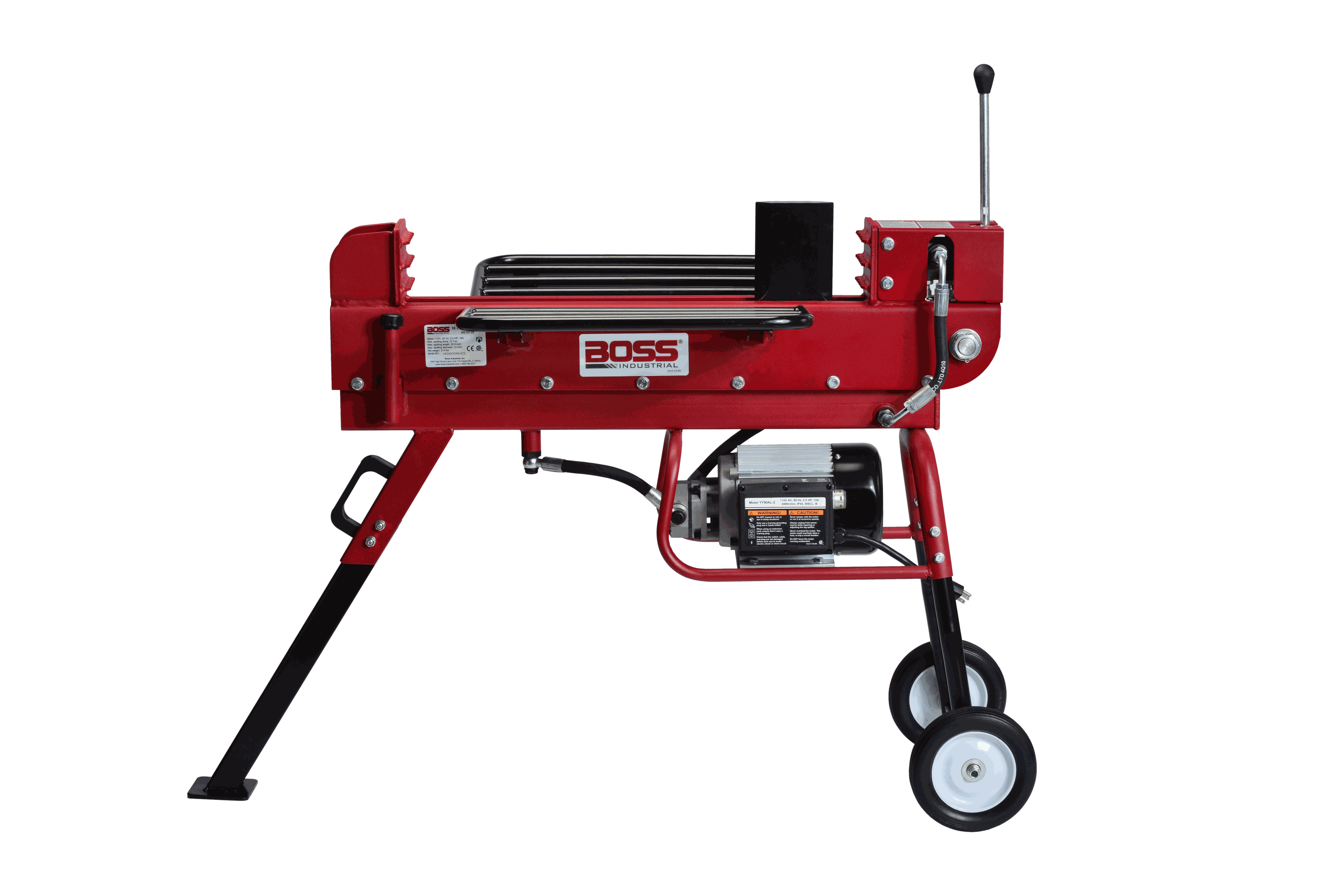 Boss Industrial 10 Ton Electric Log Splitter with 2.5 HP Motor