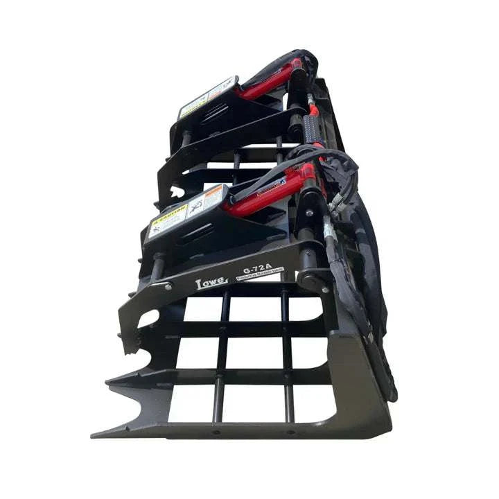 Lowe G-84A Skid Steer Grapple with quick attach, heavy-duty performance for logs, debris, and materials handling.