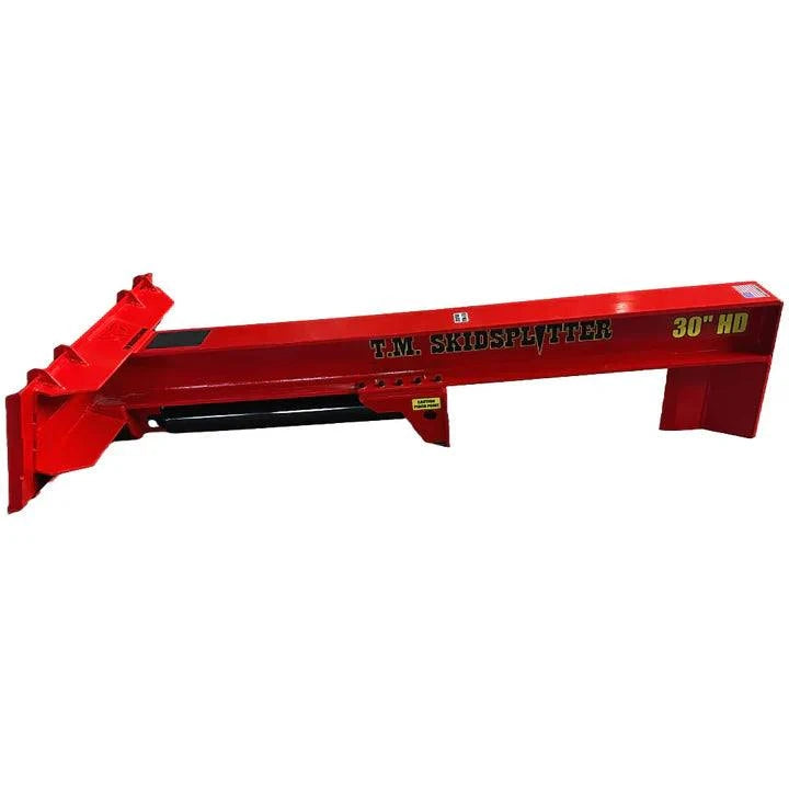 TM HD 30" Wood Splitter for skid steer with single wedge, made in USA.