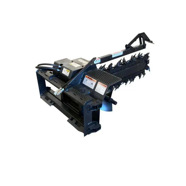 Lowe XR-25 Trencher with universal skid steer quick attach, high-performance digging, and 48" depth capacity.