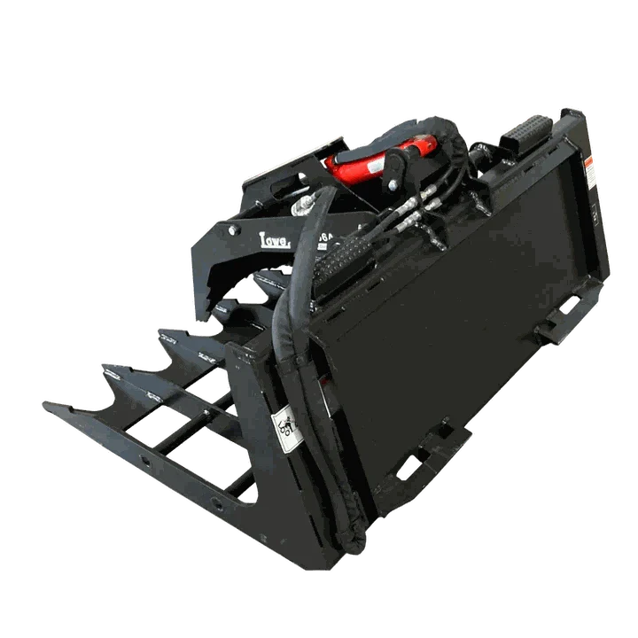Lowe Skid Steer G-56A Grapple with quick attach, durable construction, and greaseable hinges.