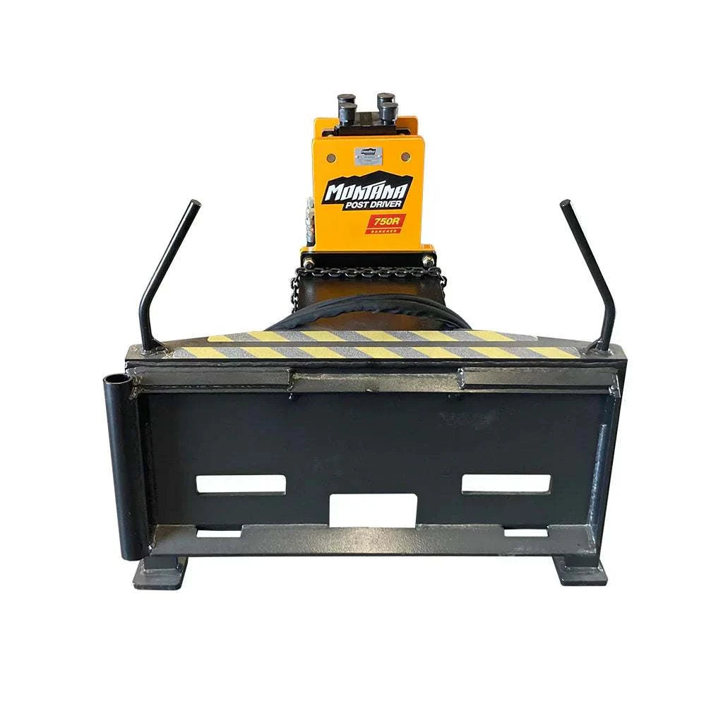 Montana Post Driver 750R model for efficient, high-performance fence building with universal skid steer mount.