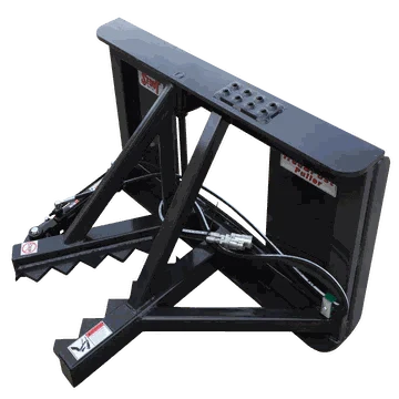 Stout Skid Steer Tree & Post Puller, 50,000 PSI steel, quick attach.