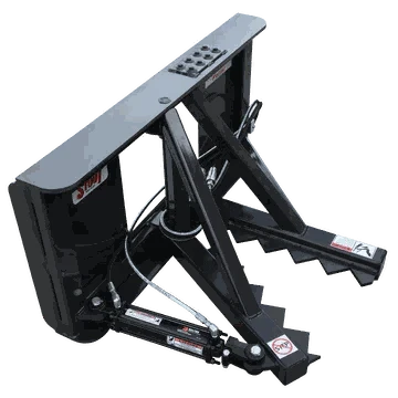 Skid steer tree and post puller quick attach made of high-strength Grade 50 steel.
