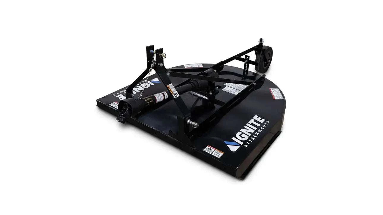 72 Inch Rotary Cutter for Tractors with heavy-duty blades, durable steel deck, and adjustable heights.