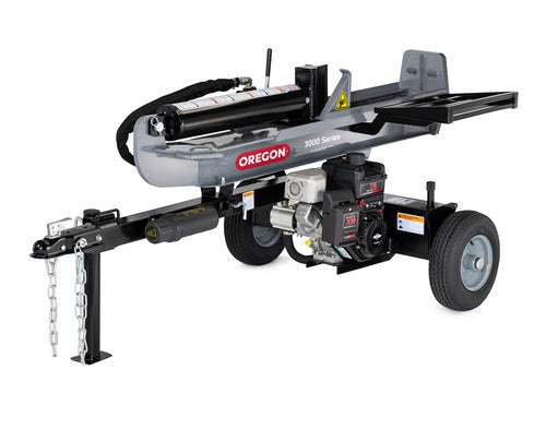 Oregon 30-Ton Gas Log Splitter with Kohler Engine and Heavy-Duty H-Beam Construction.