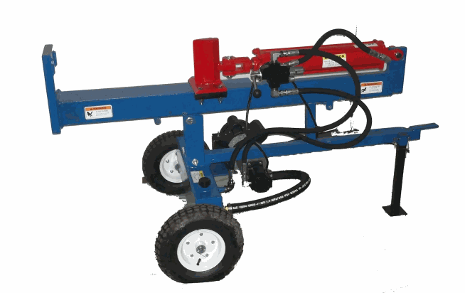 16-ton electric log splitter with 1.5HP motor, suitable for horizontal/vertical use.